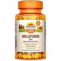 Sundown Naturals Melatonin 5 mg Tablets 90 count..+ - £15.81 GBP