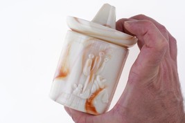 1930&#39;s Pickwick 5th Ave New York Mexicali Powder Jar by Akro Agate - $74.25