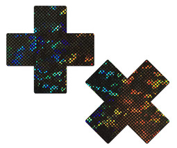 Pastease shattered glass disco ball glitter black cross - $32.49