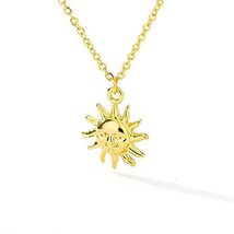 Sun necklace,gold sun necklace,sun pendant,gift for her,sunshine necklace,sunbur - £19.98 GBP