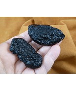 (x-345) set of 2 large Tektites TEKTITE from Impact 700,000 years ago sp... - £9.17 GBP