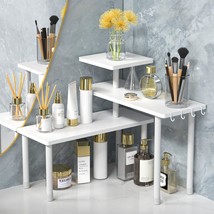 Bathroom Organizer Countertop Bathroom Shelf, 3 Tier Corner Shelf Adjustable Bam - £37.02 GBP