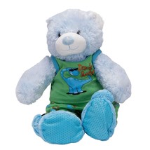Build A Bear Teddy Plush 15&quot; Dinos Rock Pajamas Slippers PJs Blue Dinosaur - £15.45 GBP