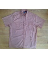 Gap Men&#39;s Orange Short Sleeve Shirt Size Large 100% Cotton  - £11.67 GBP