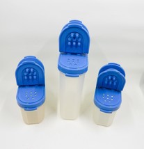 Tupperware Modular Mates Spice Containers Lt. Blue Lids Lot of 3 - £12.67 GBP