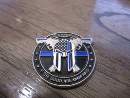 Police Officers TBL Thin Blue Line Evil Is Powerless Challenge Coin #228R - £16.29 GBP
