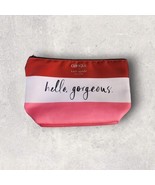 Clinique x Kate Spade Makeup Bag &quot;Hello Gorgeous&quot; Red White Pink New 2023 - $9.49