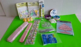 Lot of Baby Shower Christening Supplies Pink Foil Balloon, Diaper Pin, D... - $14.99