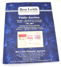 Ron Leith  Philatelic Auctions 2013 Catalog Canada Stamps US Postcards C... - $9.40