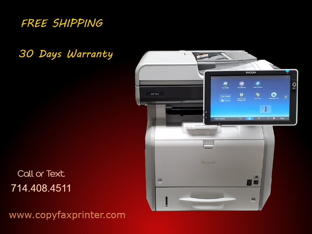 Ricoh MP 402 Black/White Copier Printer Scanner. Only 10K Meter Count - $1,199.00