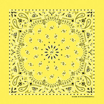 Carolina Creative Bandanna (Yellow) Paisley Print 22&quot; x 22&quot; Hav-A-Hank - $7.51