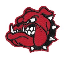 RED BULLDOG IRON ON PATCH 2.5&quot; Devil Dog Biker Rockabilly Embroidered Ap... - $92.47 MXN