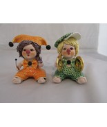 Lino Zampiva (Signed) Ceramic Spighetti Hair Clown Children (2) - €43,43 EUR