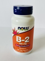 NOW FOODS Vitamin B-2 100 mg - 100 Veg Capsules Exp 07/2027 - $10.79