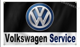 Volkswagen Service Vw Logo Car Flag 3X5 Ft Polyester Banner USA 90x150cm - $17.00