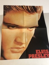 Elvis Presley vintage Magazine Fold Out Poster young Elvis Close Up - £6.96 GBP