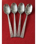 Cambridge SLATE SATIN Stainless Textured Handle 4 Oval/Soup Spoons 8&quot; - $26.91 CAD