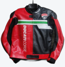 Ducati Corse Motorbike Racing Leather Jacket -Cowhide Leather And Certified Prot - £101.23 GBP