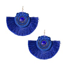 KpacoTa Weaving tassel Drop earrings Ethnic boho Leather Soutache  Handmade Fash - £15.06 GBP