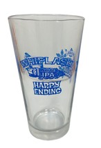 Sweet Water Brewing Pint Glass Company Blue Graphics Whiplash Happy Ending  - £11.57 GBP
