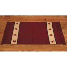 42 inch Country Rug with Stars - Cranberry - £29.89 GBP