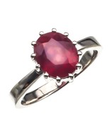 Natural Certified Ruby Gemstone Ring Handmade Rings Vintage Ring Cocktai... - £38.92 GBP