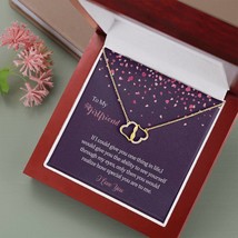 To My Girlfriend Necklace. 10k Gold Premium Necklace With 18 Pave Set Di... - £125.85 GBP