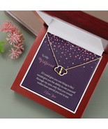 To My Girlfriend Necklace. 10k Gold Premium Necklace With 18 Pave Set Di... - £125.85 GBP