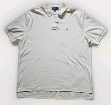 NWT Polo Ralph Lauren Polo Shirt Mens Size 2XL Cream Colored Blue Pony - $646.12 MXN