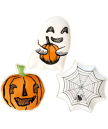 Spook-Tac-U-Lar Halloween Mini Candy Dishes Ghost Pumpkin Spider Web OB ... - $28.04 CAD