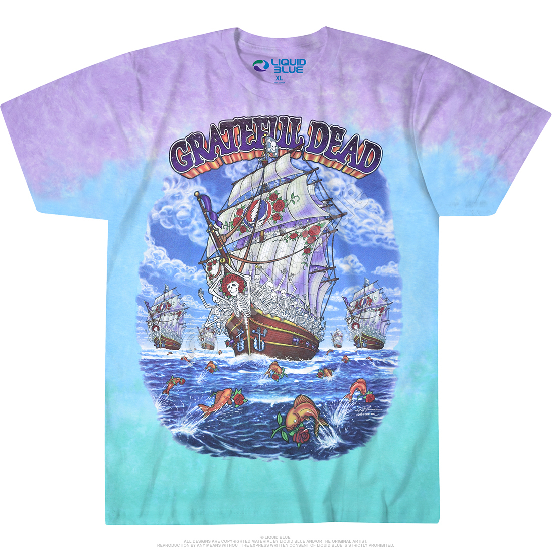Grateful Dead Ship of Fools Tie Dye Shirt   S  M  L  XL  2X  3X  4X