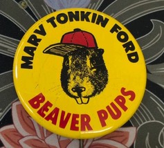Vintage Pinback Button Marv Tonkin Ford Motor Advertising Portland Oregon  - $385.07 MXN