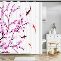 New Chinese Style Flower and Birds Tree Shower Curtain Waterproof Bathroom  - £18.65 GBP+