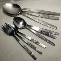 Amefa Royal Damask Stainless Holland Flatware 9 Pieces Spoons Forks Vintage - £10.94 GBP