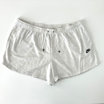 Nike Women French Terry Shorts - CZ3554- White Heather 051 - Size 3X - NWT - $15.99