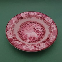 Woods Ware by Enoch Wood and Sons Ivory Desert Bowl 5.5&quot; diameter Red - £11.62 GBP