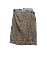 TALBOTS NWT WRAP AROUND SHORT SKIRT BLACK AND TAN Paisley Lined Womans S... - $24.95