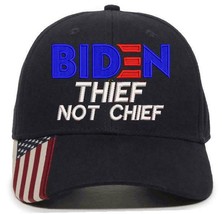 Joe Biden Hat Thief Not Chief Adjustable USA300 Embroidered Hat Biden Hat - £19.17 GBP