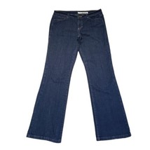DKNY Ludlow Jean Women&#39;s Size 12R Mid-Rise Bootcut Flap Back Pockets Blue Denim - £16.89 GBP