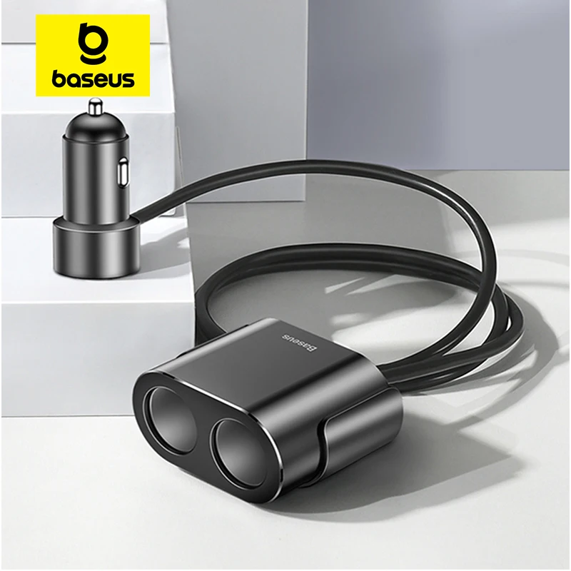 Baseus Cigarette Lighter Splitter 95W Dual USB Car Charger Adapter for Phone - £14.28 GBP+