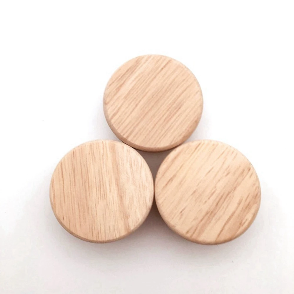 Oak Round Handle Dia 30/40/50mm Natural Wooden Cabinet Drawer Wardrobe K... - $9.10+