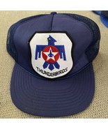 Vintage Hat Cap Adjustable Mesh Thunderbirds Blue - £4.46 GBP