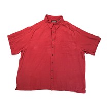 RoundTree &amp; Yorke Shirt Mens 3XB Burgundy Red Button Up Casual Summer Top - $23.36