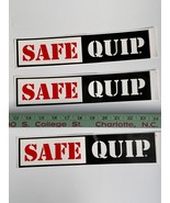 3 Unused Auto Racing Vintage Vinyl Decals &quot;SAFE QUIP&quot; 1990&#39;s - $8.41