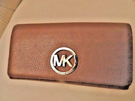 MICHAEL KORS Jet Set Fulton Luggage Flap Continental Leather Brown - £31.82 GBP