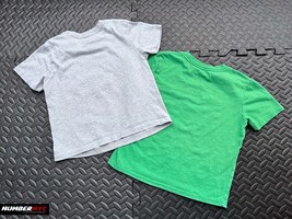 2x Minecraft Creeper Boy’s Xs T-Shirt Green &amp; Gray Short Sleeve All Characters - £22.15 GBP