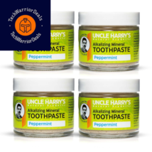 Uncle Harry&#39;s Peppermint Remineralizing Toothpaste | 3 Ounce (Pack of 4)  - £46.24 GBP