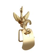 Gold Color bathroom brass LUXURY Swan Toilet Paper Holder with Crystal - £78.90 GBP