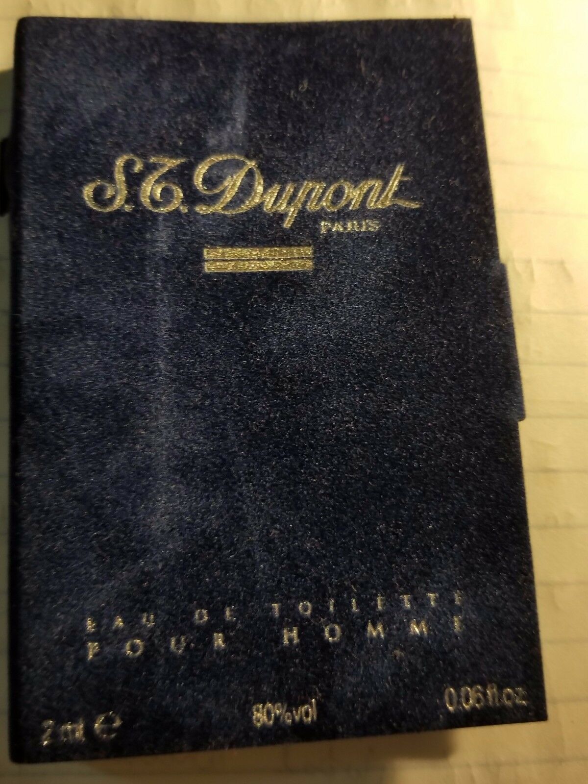 S.T. Dupont Pour Homme Men EDT 2 ml / 0.06 oz Cologne Splash Blue * RARE IN CARD - $12.09