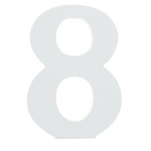 Courier Font White Color Wooden Number 8 (6 Inches) - $23.74